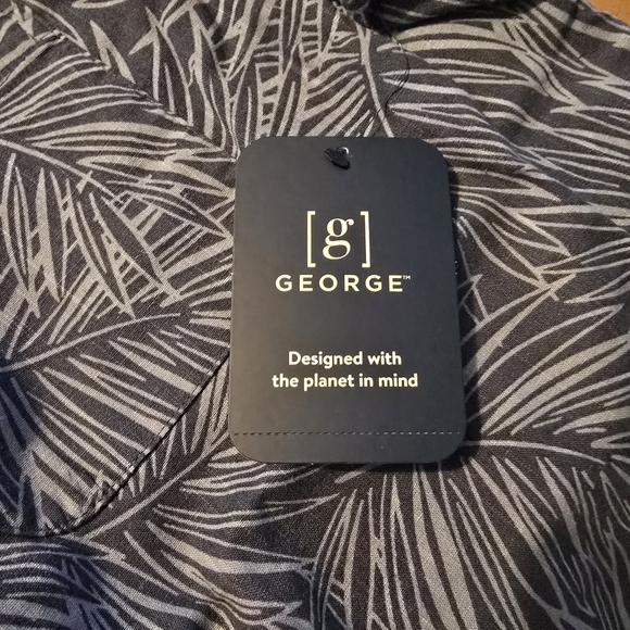 George Men's Medium (38-40) Button Down Camp Shirt New w/ Tags! - Picture 4 of 5